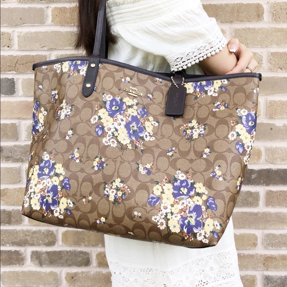 Brand New Coach Floral Reversible Neverfull Tote